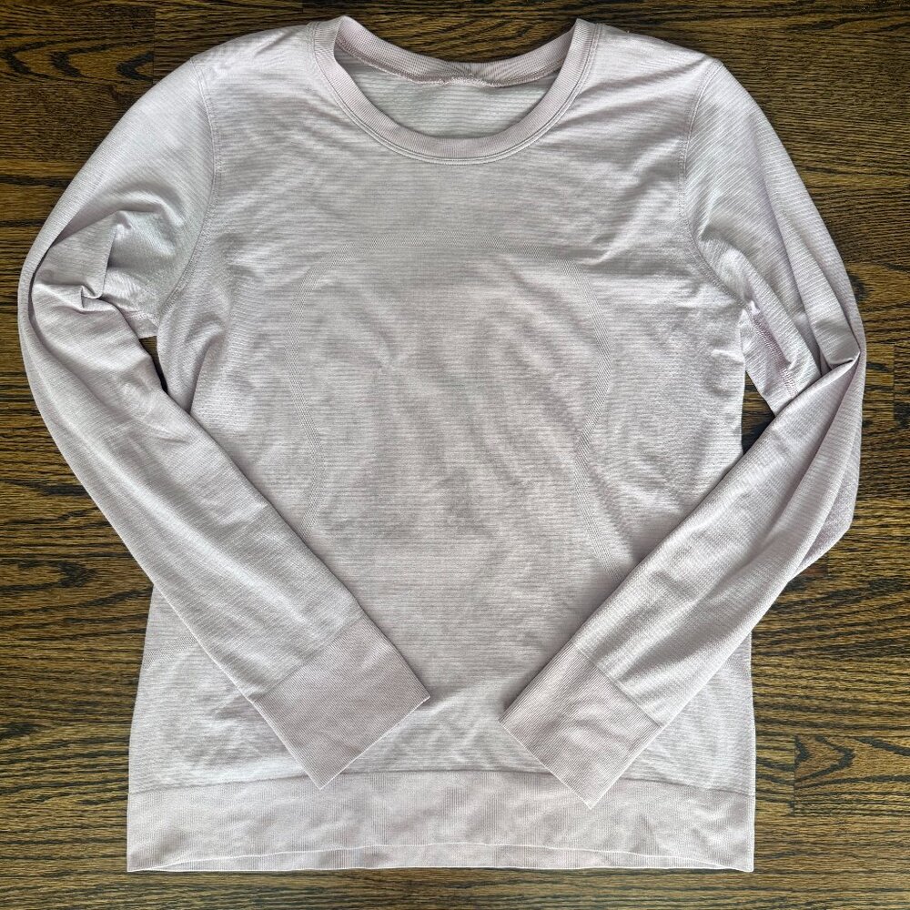 Lululemon Strawberry Milkshake Swiftly Relaxed Long-Sleeve Shirt Size(6)